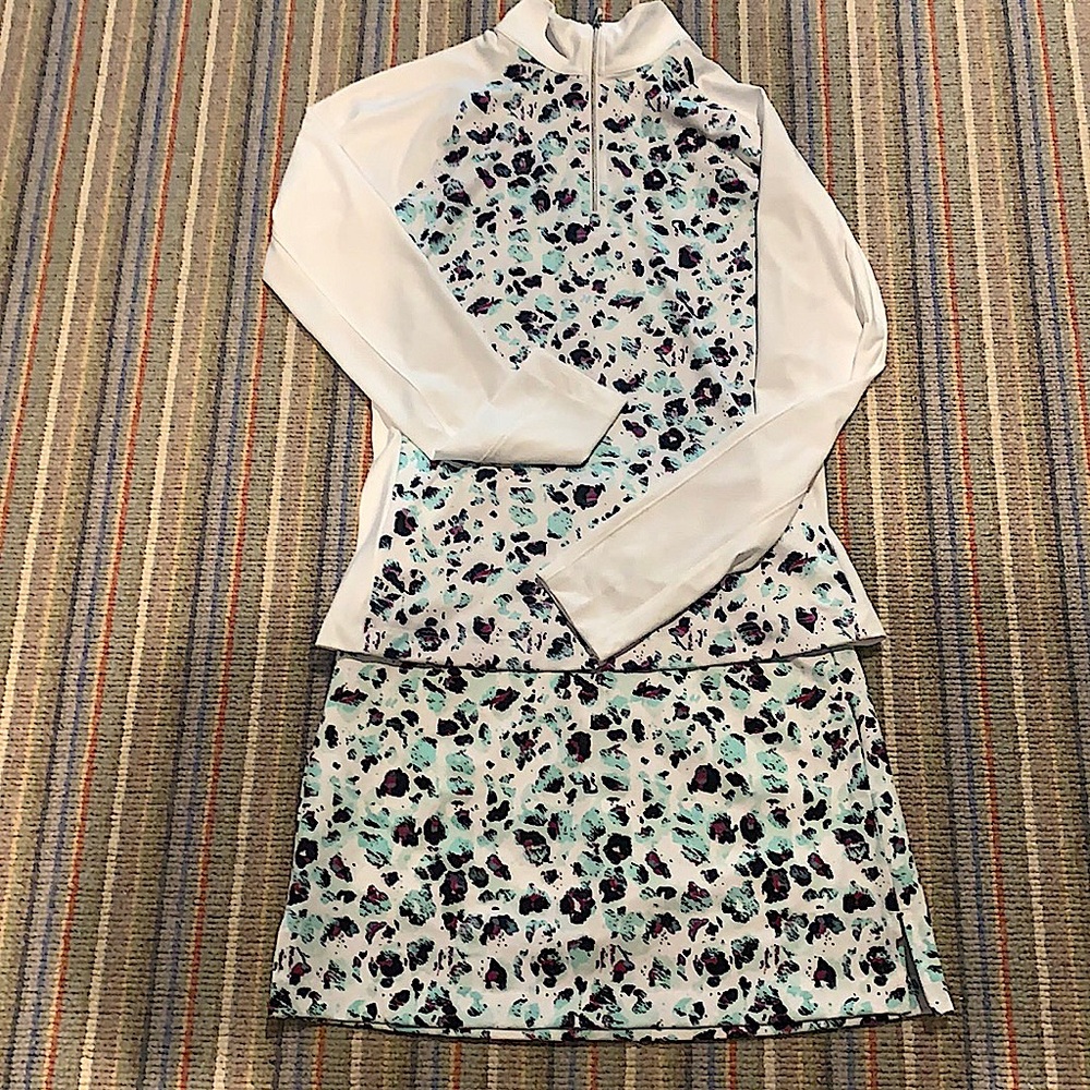 NWT SZ XS LADY HAGAN  1/4 ZIP AND SKORT